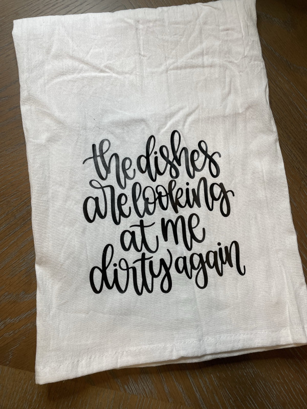 Dirty Dishes Dish Towel